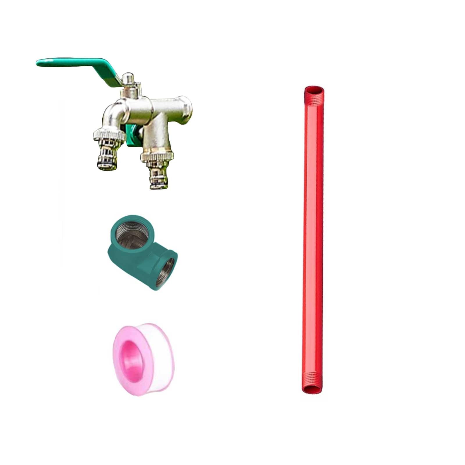 Colonna d'Acqua Verticale da Giardino in Acciaio Inox 304 con Rubinetto, 40 cm, Elemento Decorativo da Pavimento per Giardini, patii e terrazze. Fontana da Esterno Resistente ed El