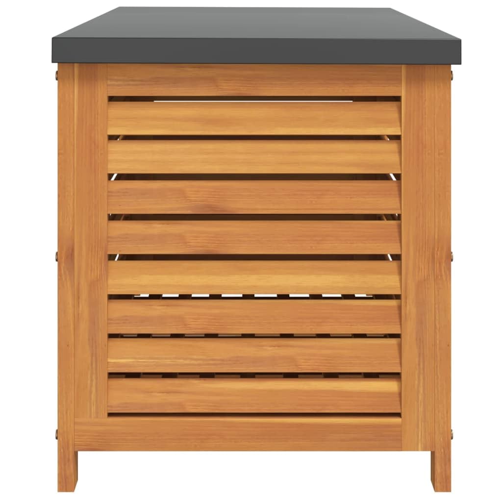 Contenitore da Giardino 90x48x55 cm Baule Esterno Legno Massello Acacia