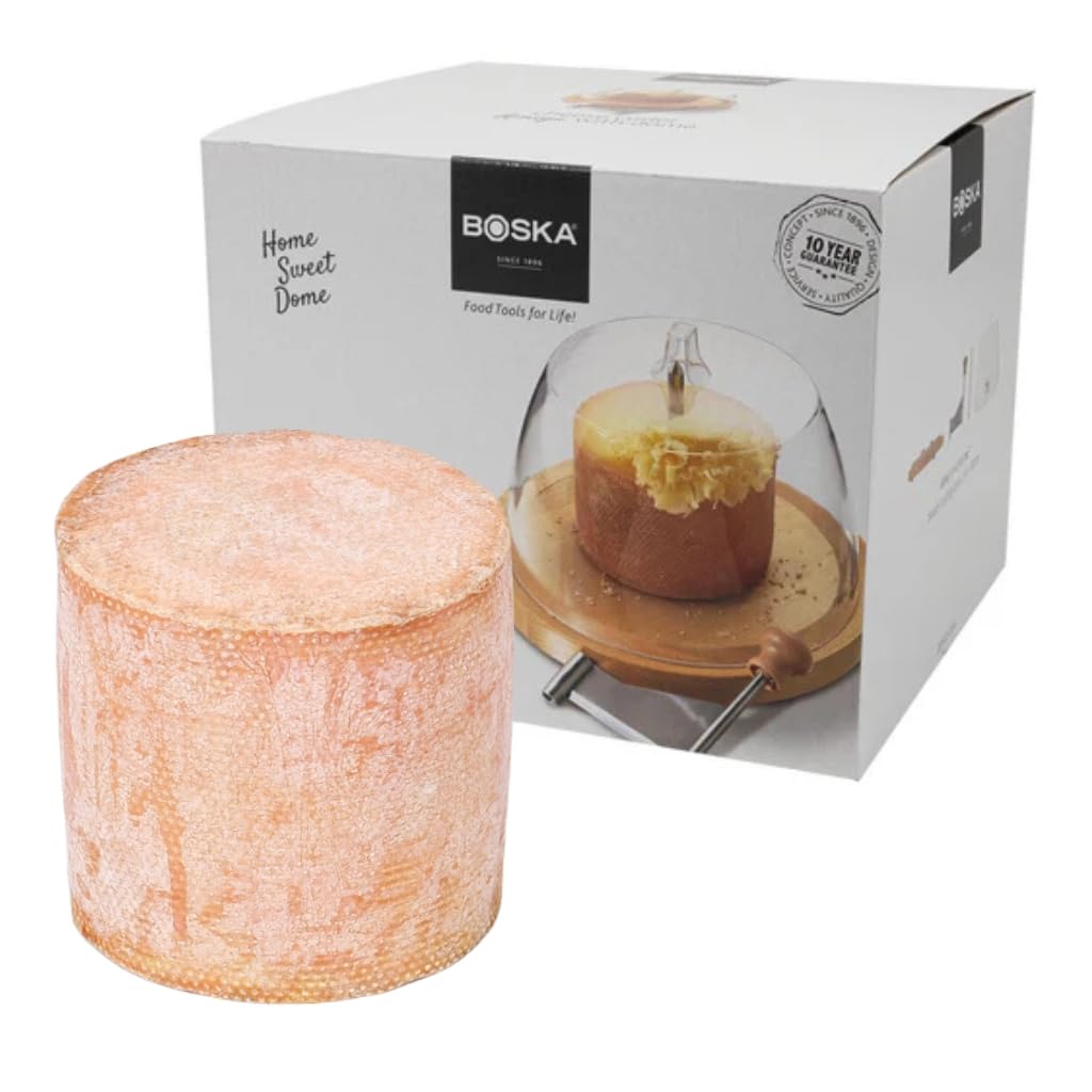 Pack BOSKA 850511 Girolle/Fraiseur bois avec cloche + 1 Fromage Tête de Moine 900gr pour profiter de faire des jolies fleurs et garder au frais sans que ca sèche - Coffret cadeau parfait