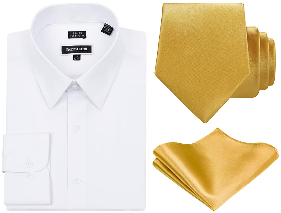 Amazon.com: Men's Dress Shirt (White, 16½