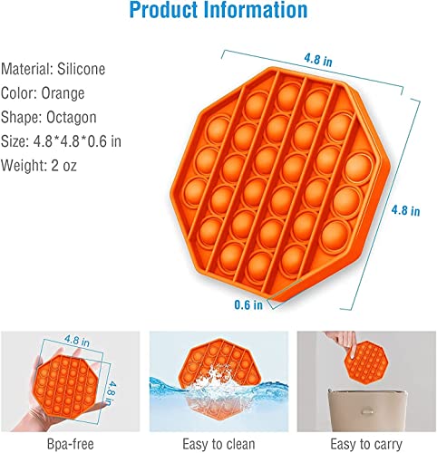 Image of Push Pop it Bubble Fidget Toy, Stress Relief and Anti-Anxiety Tools Sensory Toy for Autism to Relieve Stress for Kids and Adults(Hexagon -Yellow Green Tie-Dye)