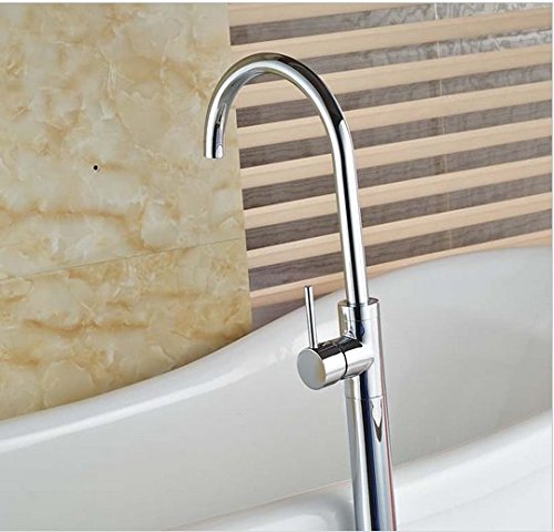 Mitigeur de baignoire eau chaude froide chrome avec colonne de sol - 6