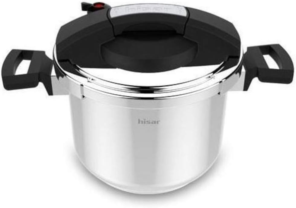 HisarNeptune Pressure Cooker Black, Presto Canner,Stainless Steel Pressure Cooker 6 Quarts,Steam Canner