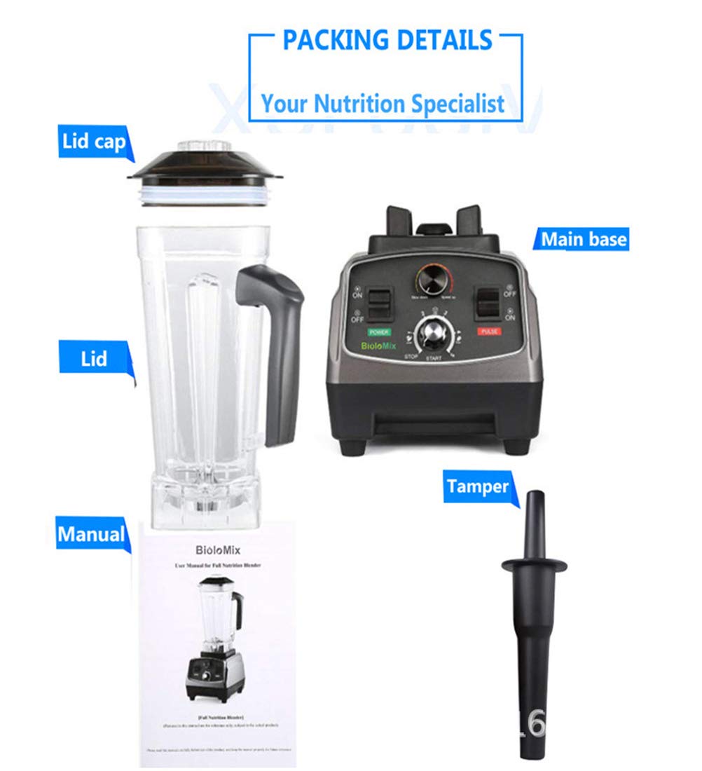 Licuadora Batidora, Licuadora para Batidos Licuadora para Verduras Y Frutas Batidora De Vaso Comercial Profesional Batidora De Mano 2200W