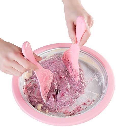 TokioKitchenWare Eisplatte: Eis-Teppanyaki-Platte zum Zubereiten von Ice Cream Rolls aus Speiseeis (Teppanyaki Eismaschine, Rolleis-Platte, Roll Maschine Zuhause) – Bild 4