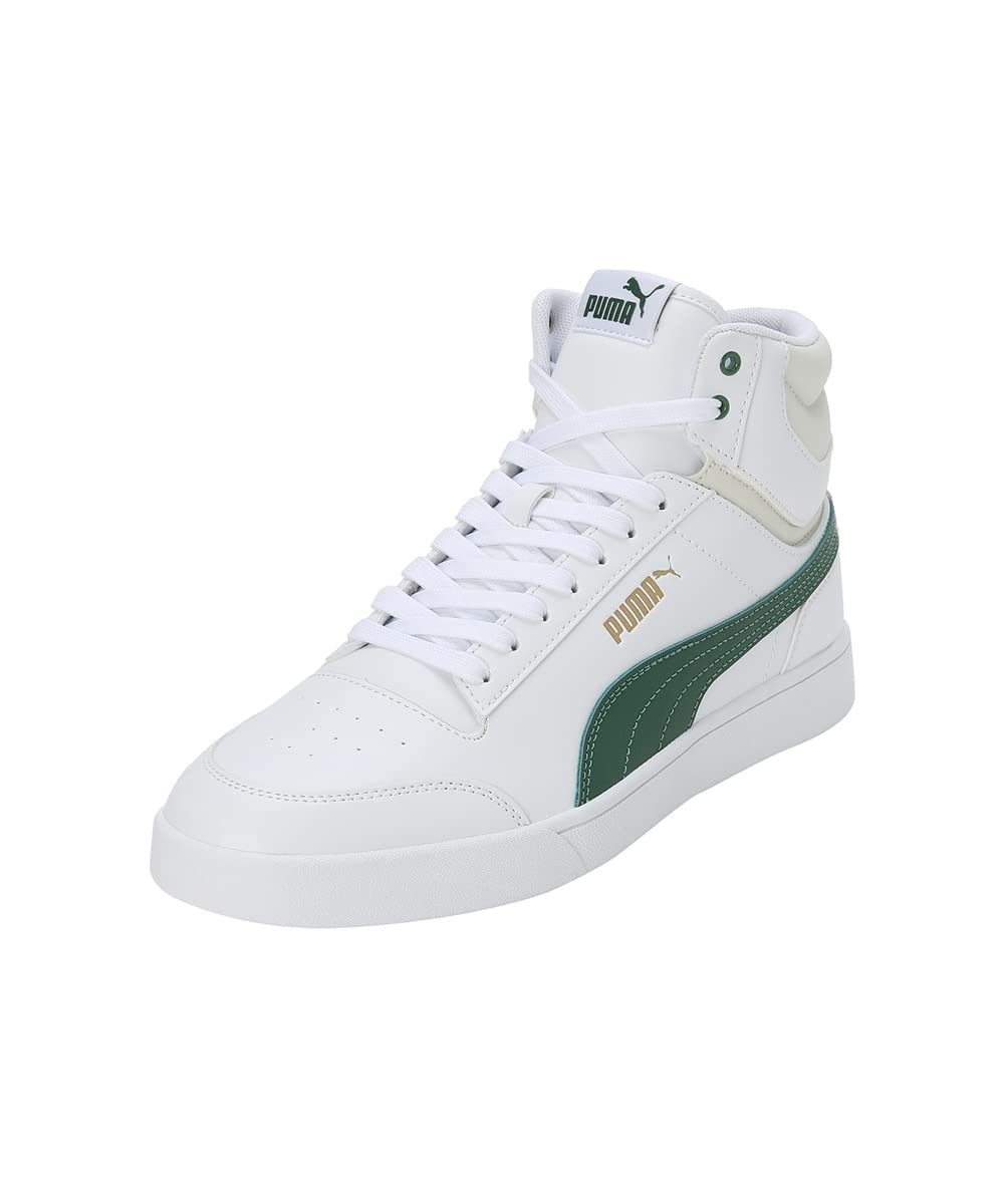 Puma Unisex-Adult Shuffle Mid White-Vine-Vapor Gray-Gold Sneaker - 11UK (38074812) (B09YXWVNS2) Amazon Price History, Amazon Price Tracker