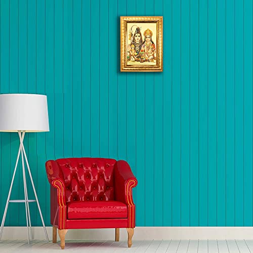 Image of Hawai Shiv Parivar Home Decor Worship Use Wall Hanging Wooden Photo Frame SFDI331 GLD FRM GRP