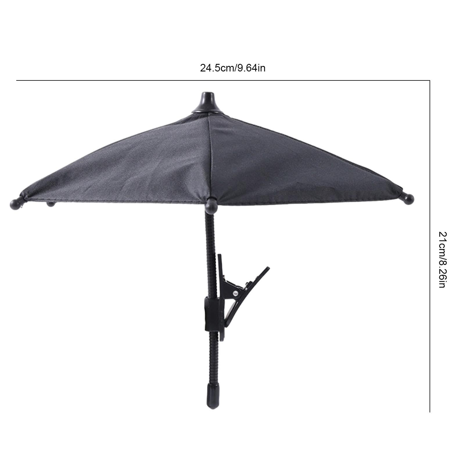 Parapluie de téléphone – Parapluie de téléphone de Plage, Pare-Soleil de téléphone bloquant l'éblouissement | Support de Parapluie de téléphone Pare-Soleil Noir, pour Voyage, extérieur