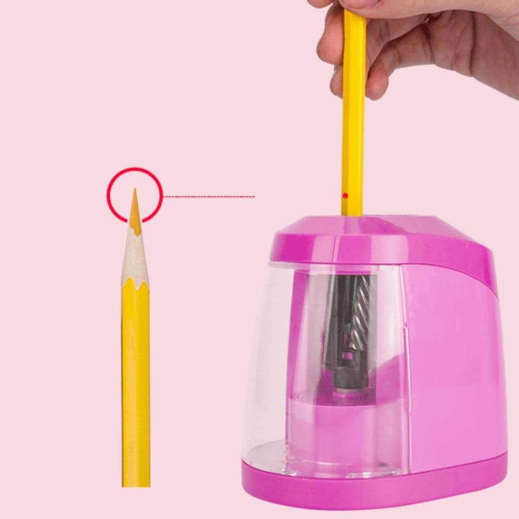 OLOTU Portable Taille-Crayon électrique Plateau de copeaux d'apprentissage entièrement Automatique Taille-Crayons Portable Rechargeable Multifonctionnel Compact