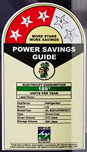 Image of LG 215 L 3 Star Direct Cool Single Door Refrigerator(GL-B221APAW.DPAZEBN, Purple Aster, Inverter Compressor)