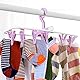 HKzzy Wäscheständer mit 12 Clips, 2 Stück Faltbarer Camping Kleiderbügel Sockenhalter für Unterwäsche Socken Handtücher aus Kunststoff, Platzsparend, Trocknen von Kleidung