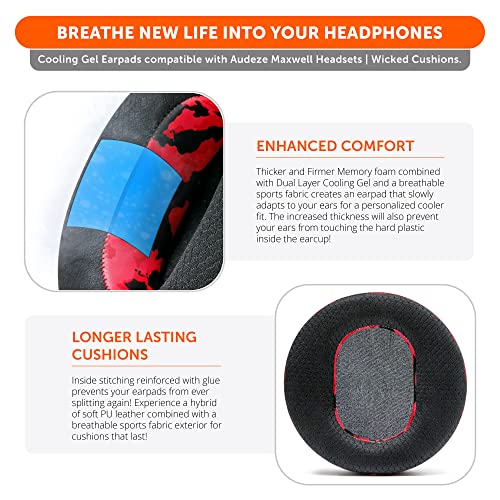 WC FreeZe Maxwell, Cooling Gel Replacement Earpads for Audeze Maxwell Headphones by Wicked Cushions, Elevate Comfort - Image 4