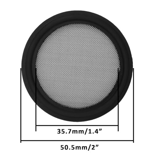Image of DERNORD 2 Pack 1.5 inch Sanitary Tri-Clamp Gasket Buna-N (NBR) w /Stainless Bonded Type Screen 60 Mesh