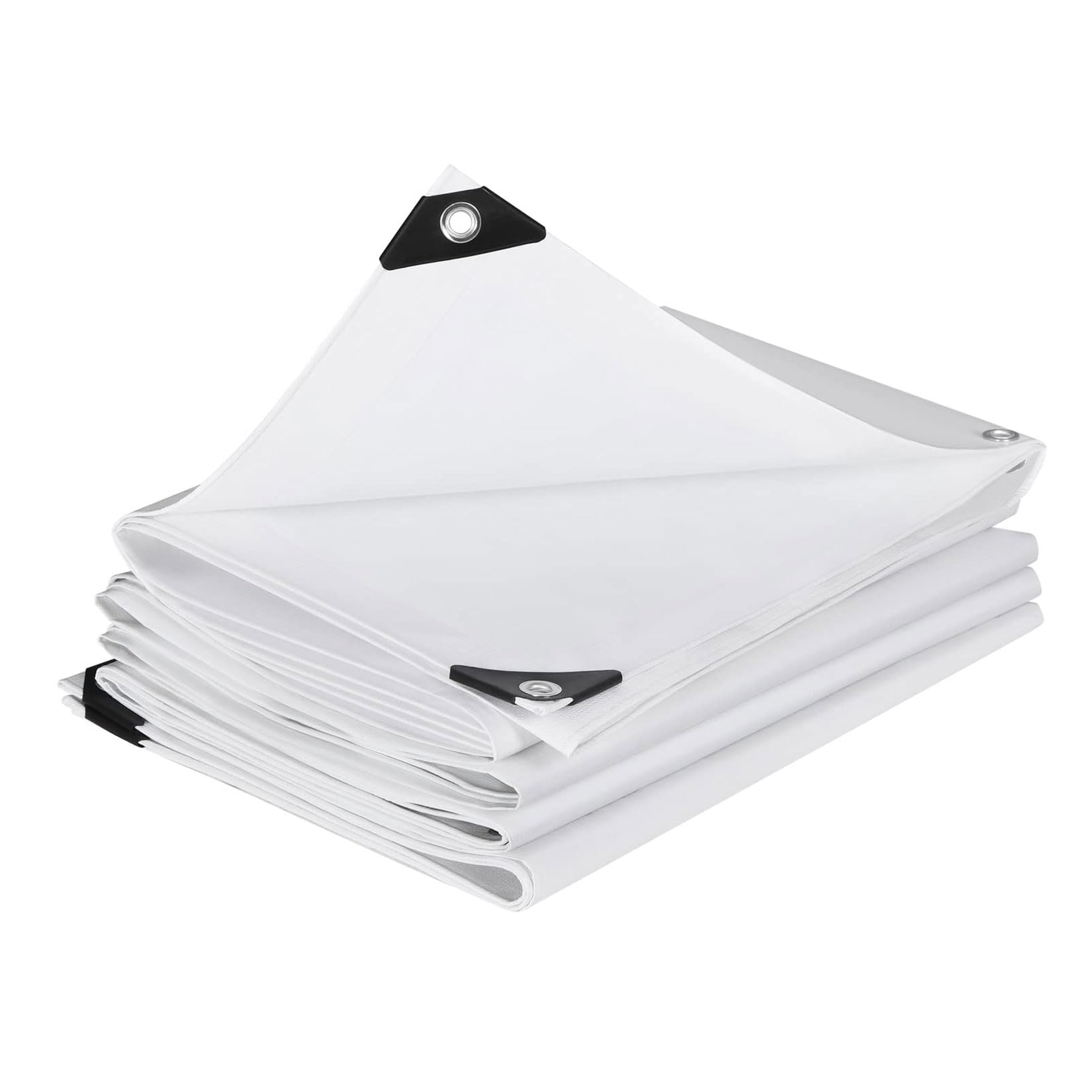 Tarpaulin Waterproof Heavy Duty,Tarpaulin PVC heavy duty 620g/m² White,With Reinforced Grommets,Sheet Cover,Groundsheet,Outdoor Groundsheet Chicken Roof pool pond Building Caravan Lorry Boat tarp