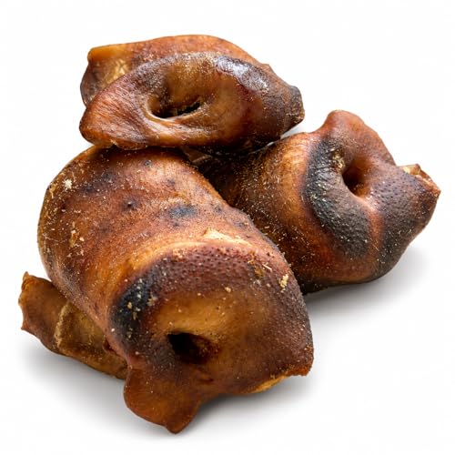 Getrocknete Schweineschnauzen für Hunde, natürliche Kauartikel & Kausnack aus Schwein, proteinreich, leicht verdaulich, ohne Getreide & künstliche Zusätze, luftgetrocknet, Lucze, (5kg)