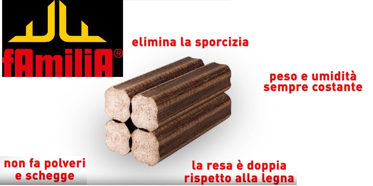 Core & Pizza Super, Tronchetti di Faggio 100% Pressato, Fiamme potenti e durature Certificati FSC, Ecologico, Ecosostenibile,18Kg(6, Faggio pressato)