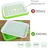 SHEING Seed Sprouter Germination Tray 5 Pack, BPA Free Nursery Healthy Wheatgrass Seeds Grower & Storage Trays for Garden Home Office #2