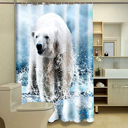 Rideau douche 3D polyester epaissi haut de gamme pour baignoire et douche moderne