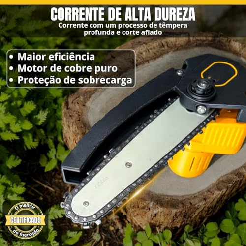Kit Completo com Motosserra Elétrica e Machado Multifuncional - Perfeito para Corte e Trabalho em Am