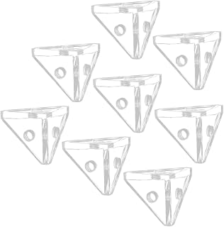 FOYTOKI 8pcs Display Cabinet Fixing Buckle Plastic Stand Clear Jewelry Box Clear Stand Triangle Connector Clear Right Angle Bracket Right Angled Brackets Corner Acrylic Connector Acrylic