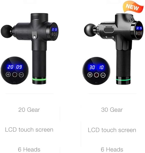 Miniatura 3 de KDFJ Pistola de masaje de alta frecuencia con pantalla táctil LCD de 30 engranajes, masajeador eléctrico para relajar el cuerpo, con bolsa portátil,