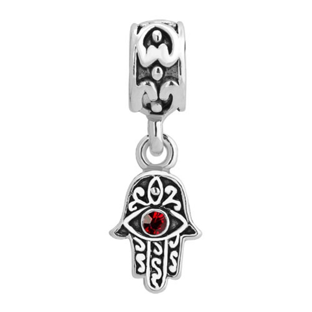 Q&LocketDangle Fatima Hamsa Hand Evil Eye Charms Beads For Bracelets