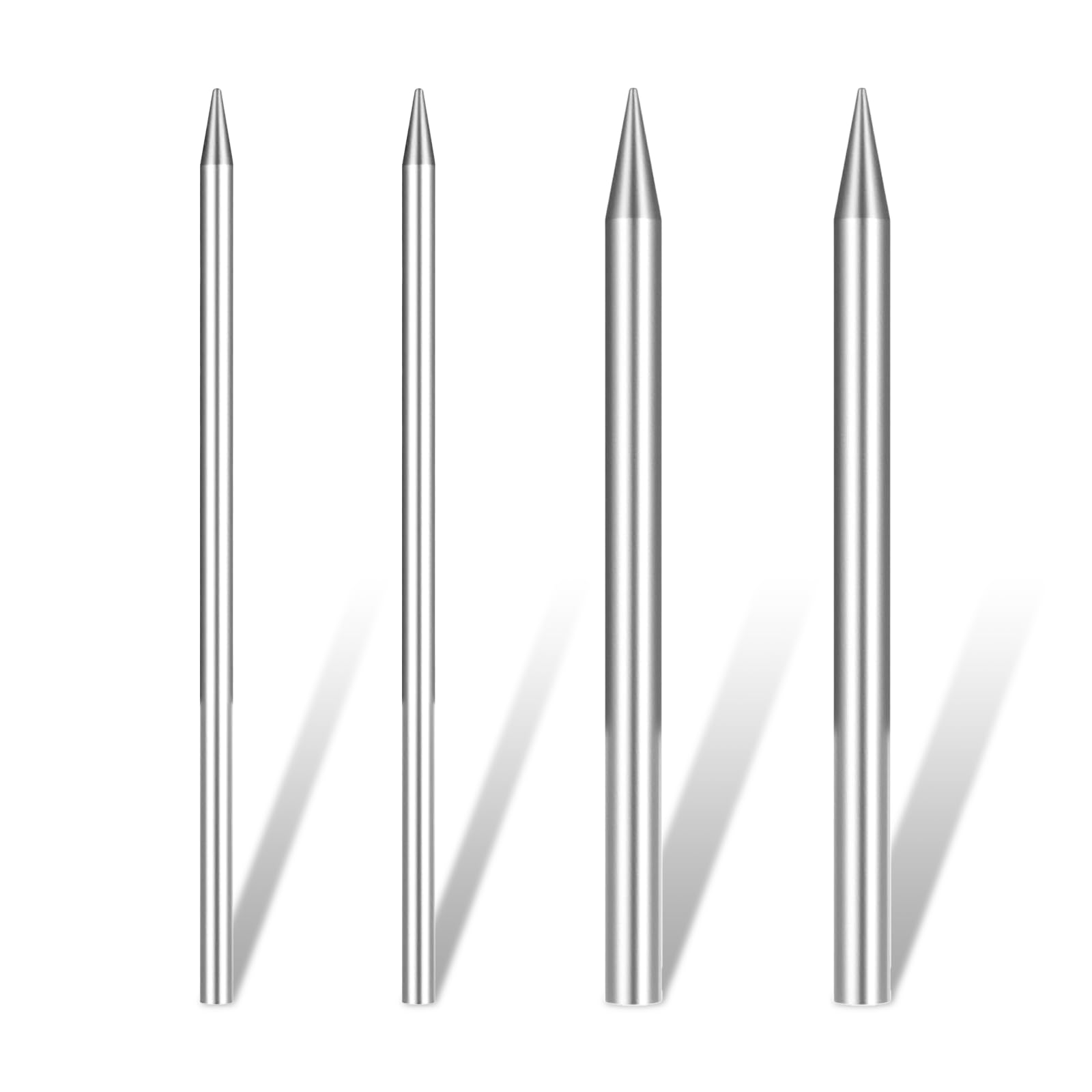 4 Pcs Paracord Lacing Needle Tools 2 Size Stainless Steel 550 Paracord FID Lacing Stitching Weaving Needles Paracords Needles for Bracelet Baseball Glove Leather Lacings Accessories 3" Silver-image-25