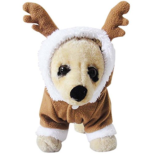 NACOCO Pet Costumes Dog Christmas Suit Dog Elk Santa Costume Polar Fleece Fit for Puppy Dog Teddy (X-Large)