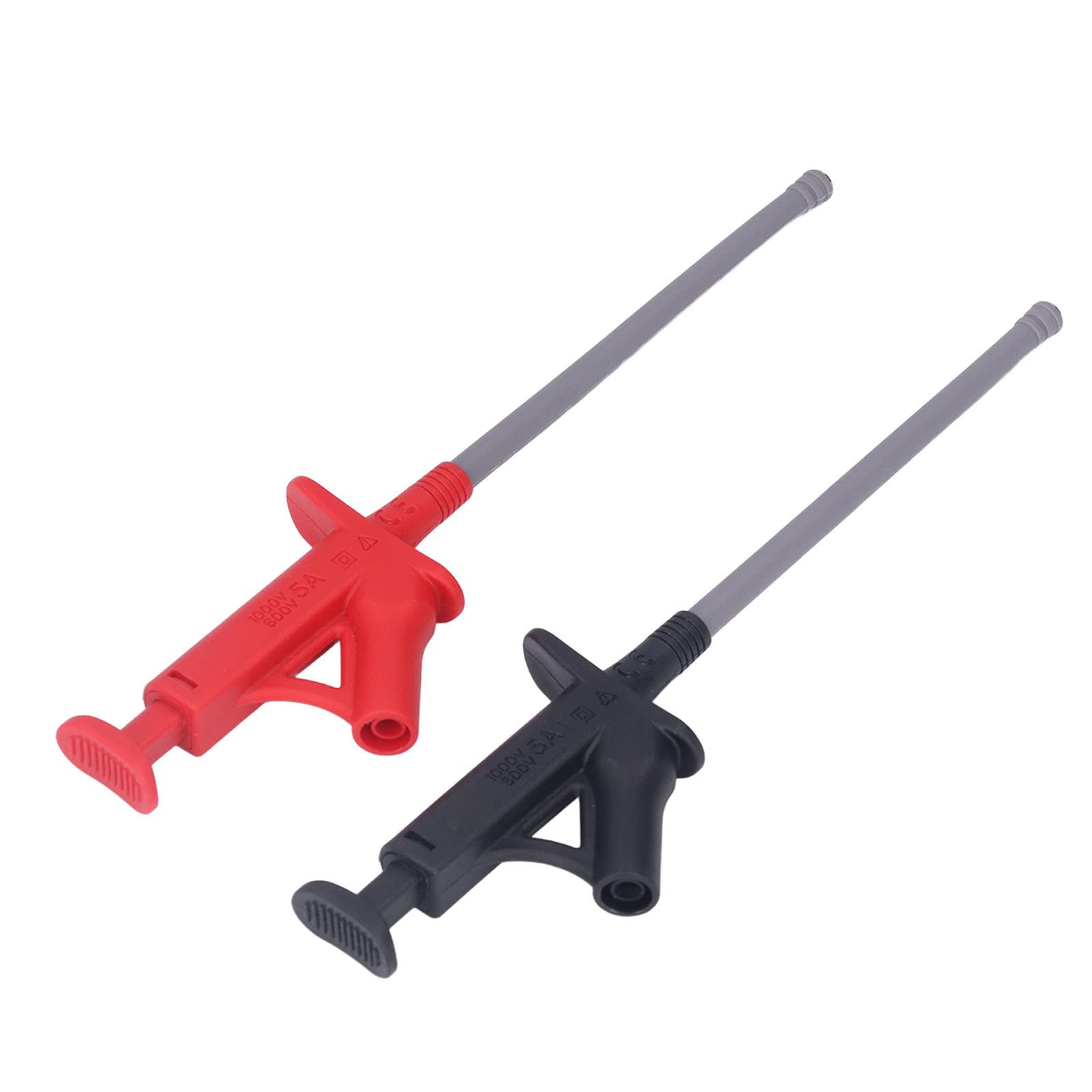 Flexible Test Hook Brass Flexible Test Hook Banana Jack Test Hook Flexible Test Hook, Banana Jack Test Hook Multimeter Electrical Testing Grabber Hook with 4MM Banana Jack