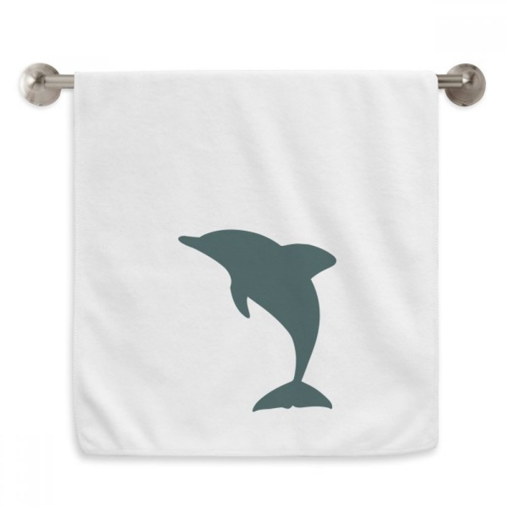 Serviette moelleuse dauphin bleu douceur et tendresse pour le visage