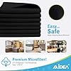 AIDEA Microfiber Cleaning Cloth-12PK, Soft Microfiber Towels for Cars, Absorbent Cleaning Rags, Lint-Free Streak-Free Wash Cloths for House, Kitchen, Window(12in.x12in), Black #1