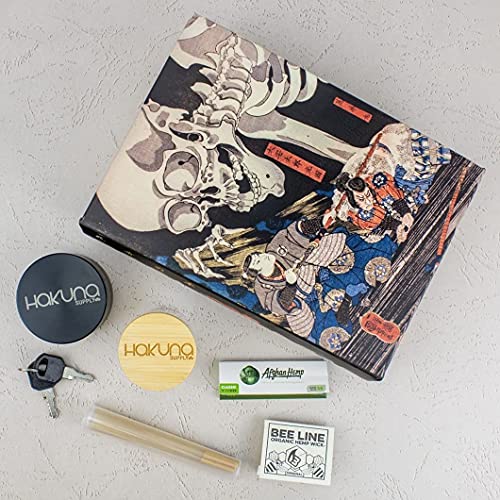 Hakuna Supply - Locking Book Storage Box Bundle - Discreet Storage Lock Box Accessories Combo Kit (Book Of The Dead) #TOP4