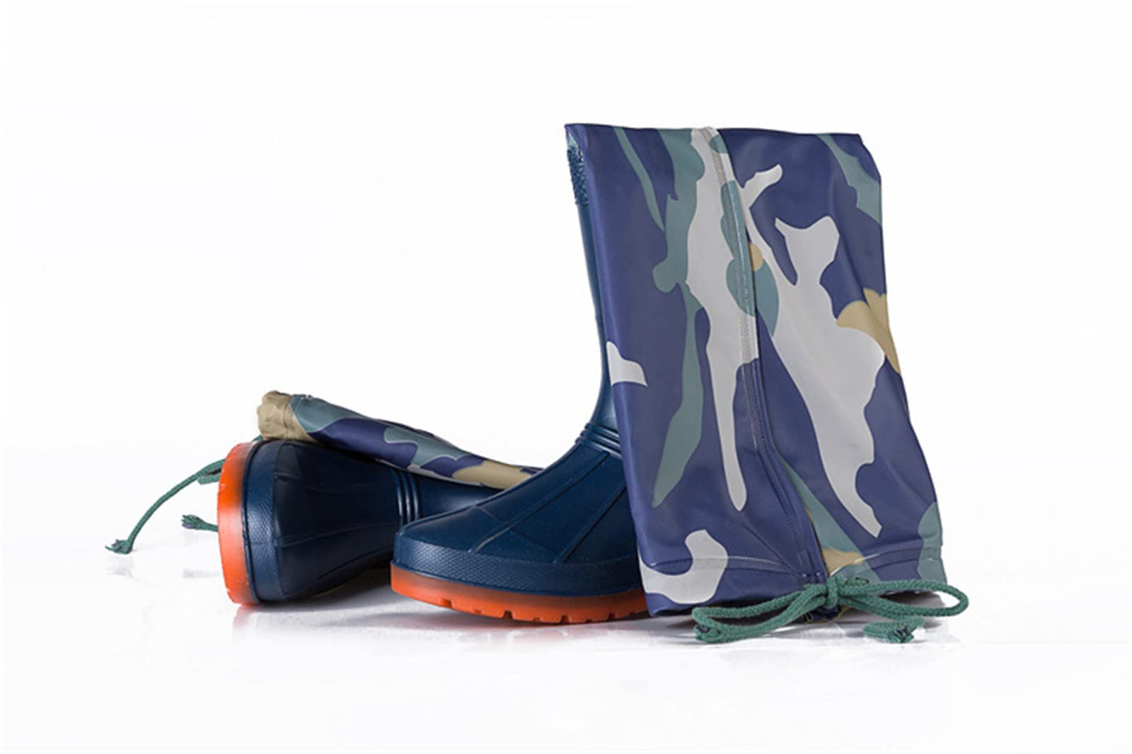 wasserdichte Nylon/PVC-Angelschuhe für Männer und Frauen Mehrzweck Wathose mit Gummi-Regenstiefeln Verstellbare Atmungsaktive Jagd-Watstiefel mit Schnürung, 60 cm Hoch