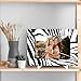 GaNiao Black and White Zebra Print Picture Frames, Wood Photo Frames Birthday Gifts for Friends Daughter Women Men Sister, Tabletop Display 4x6 Photo Home Office Desk Decor Party Favor Decors-029