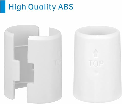 Miniatura 3 de 12 pares de clips de alambre para estantes, clips de bloqueo de estante blancos para estantes de poste de 1 pulgada, fundas de plástico de repuesto