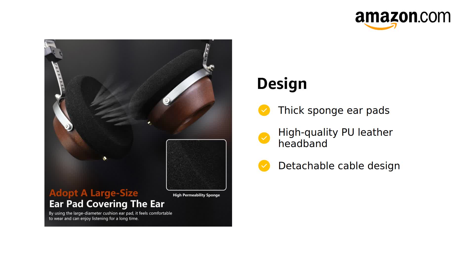 Amazon.com: okcsc M1 Pro Open-Back Headphones, Wired On-Ear Design
