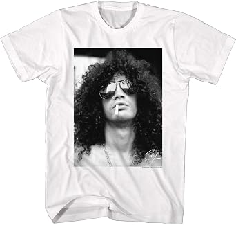 American Classics Slash Guitarist Portrait Rock T Shirt White