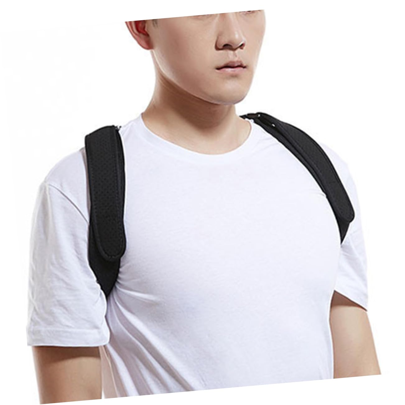 KOMBIUDA 1pc Invisible Posture Belt Sitting Posture Belt Shoulder Belt Humpback Black