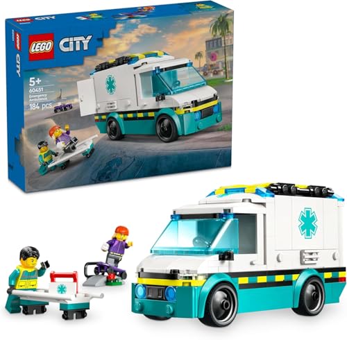 City Set di Addestramento per Cani della Polizia Mobile + Set Gioco Ambulanza di Emergenza per Bambini 60369 + 60451 - Lego - Immagine 2