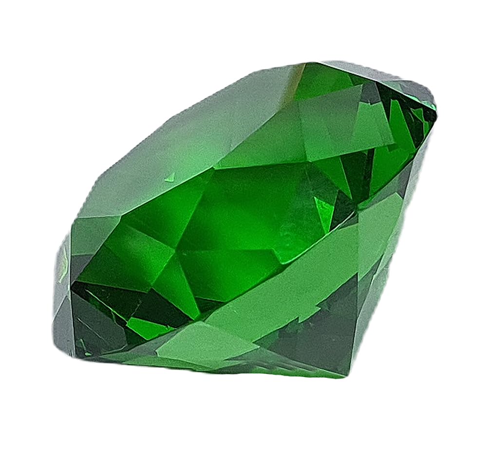 Props4shows 40mm Emerald Diamond Cut K9 Crystal Glass Gem