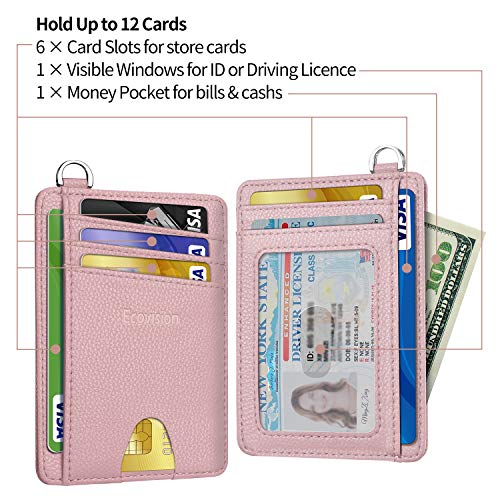 Image of Slim Minimalist Front Pocket Wallet, RFID Blocking Credit Card Holder Wallet with Detachable D-Shackle for Men Women