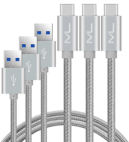 USB Type C Cable, USB C to USB A 3.0 Braided Nylon 6.6