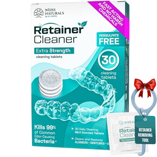 Weiss Naturals Retainer Cleaner Tablets,...