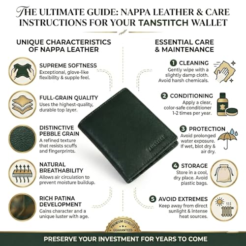 Image of TANSTITCH Slim Leather Wallet || Compact,Minimalist & Thin Wallet || RFID Protected || Front Pocket Carry
