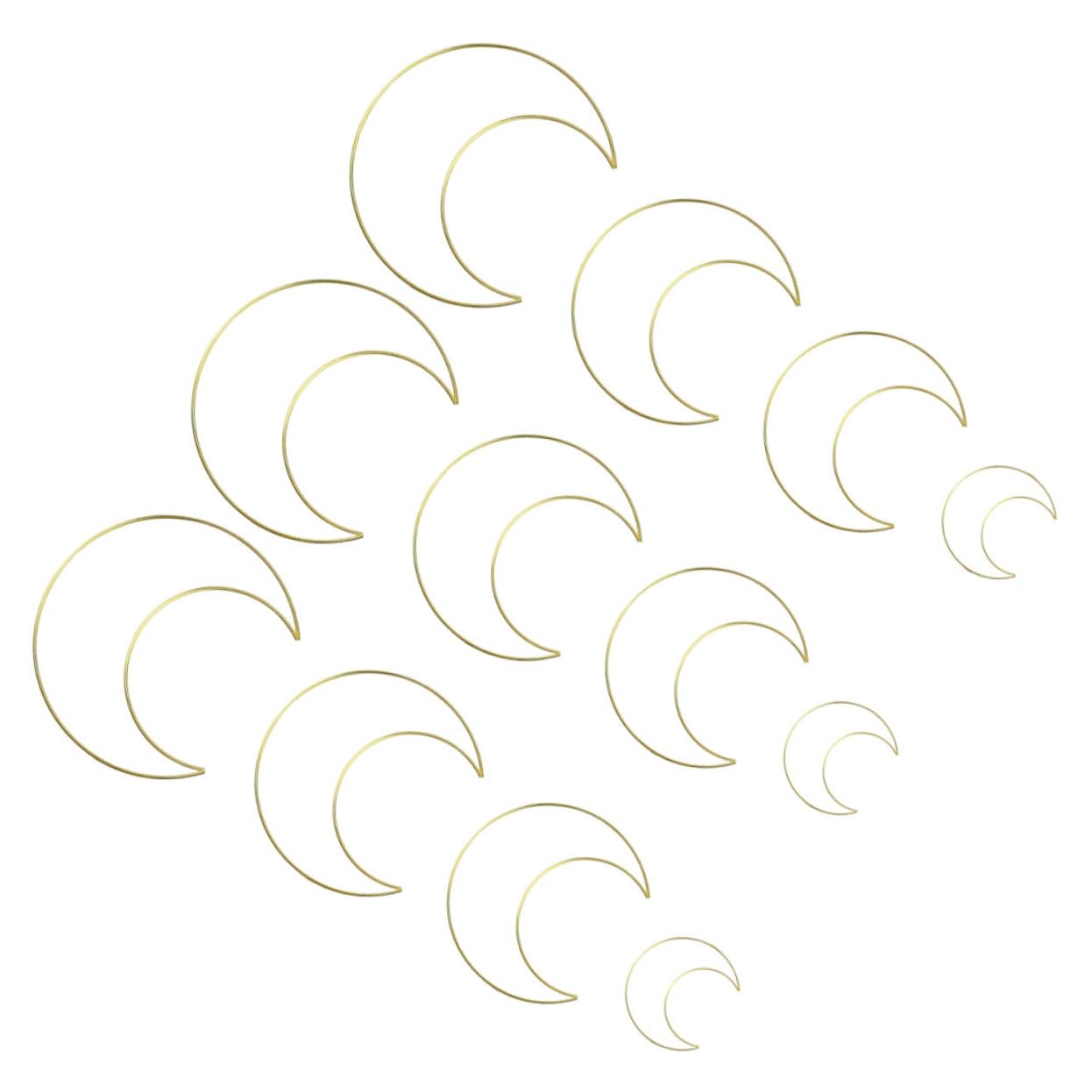 Aros de macramé de hierro con acabado pulido elegante pack de 12 círculos para decoración