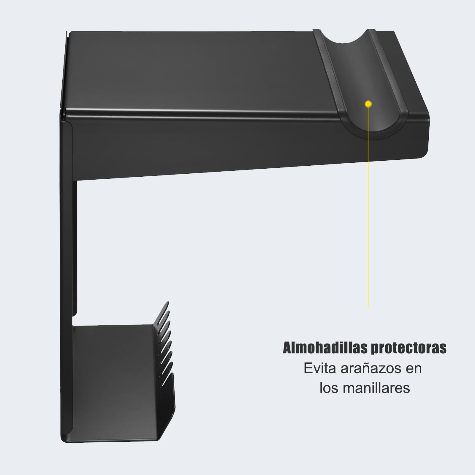Mimoke Soporte de pared para bicicleta, soporte para garaje e interior, con estante y ganchos, diseño resistente con acolchado protector, ahorro de espacio