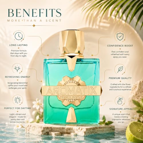 Image of French Avenue Aromatix Sun Kissed Extrait De Parfum 100ml | Premium Unisex Perfume | Woody Aromatic Citrus Fragrance | Long Lasting Extrait