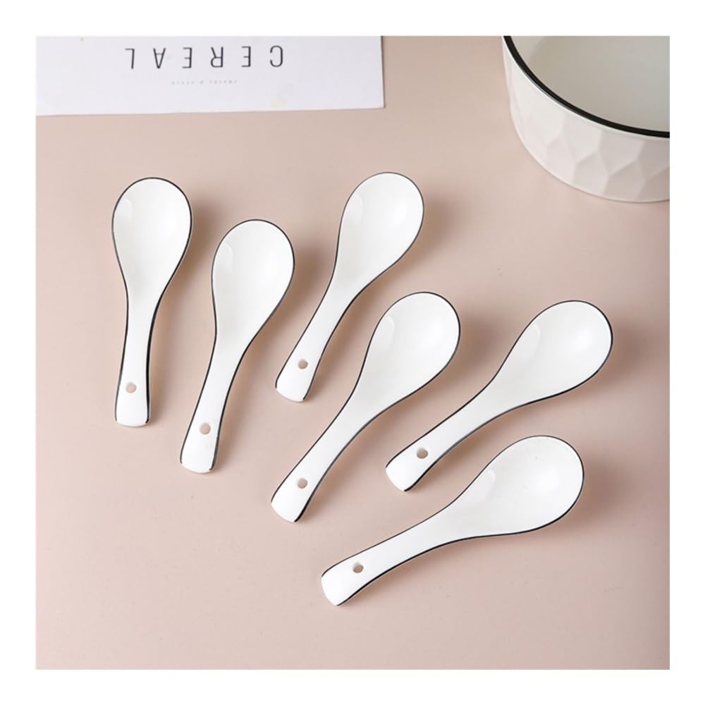 cuchara para servir, Juego de 10 cucharas cerámica for el hogar, for servir en restaurantes