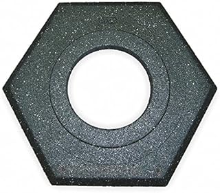 Trim Line Base, Black, 20 in Length, 17 in Width, 2 in Height, 16 lb Weight, Recycled Rubber-Each