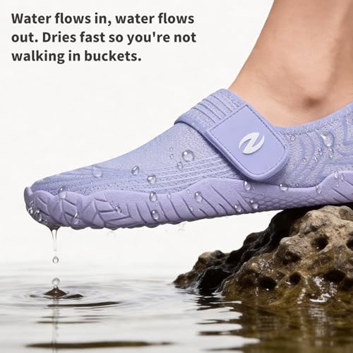 Image of LIZRHA Water Shoes for Men and Women Quick Dry Aqua Swim Barefoot Shoes for Outdoor Fishing Beach Pool Boat Surfing Walking Water Park and Yoqa Activities